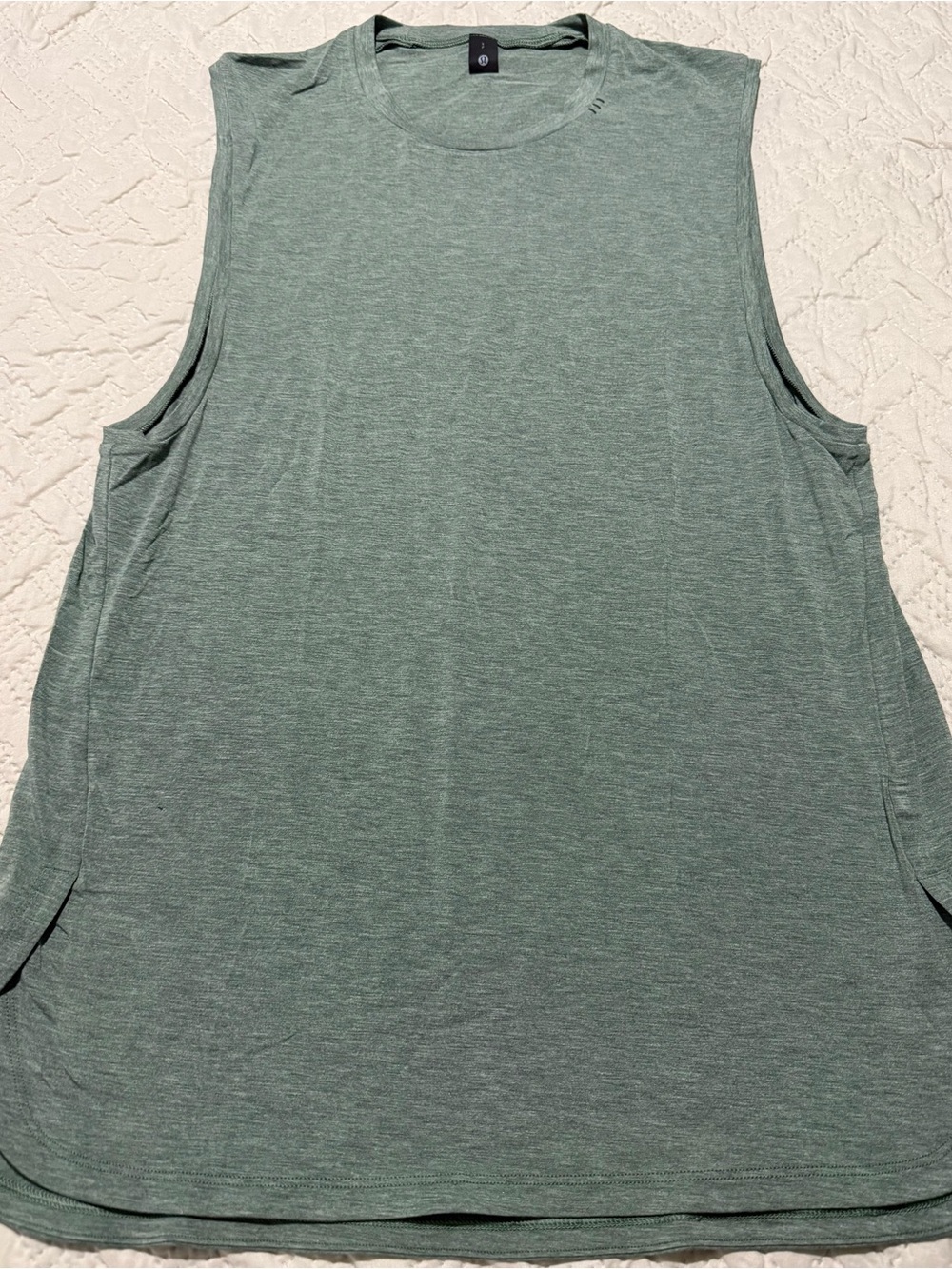 lululemon athletica Men's Heathered Sage Green Tank Top